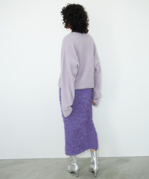 JOSE MOON（ジョゼムーン） スカート TULLE SHAGGY KNIT SKIRT