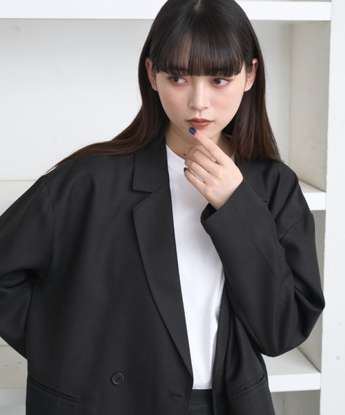 flaner ジャケット テーラードジャケット Loose double tailored