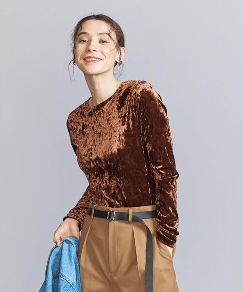 BEAUTY＆YOUTH UNITED ARROWS tシャツ Tシャツ ベロアロングスリーブT