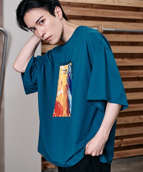 NO ID.（ノーアイディー） tシャツ 「NO ID.」Art Print Big T-shirt