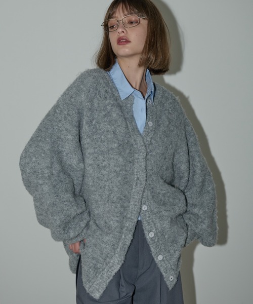 カーディガン mix color knit cardigan/ミックスカラーニット