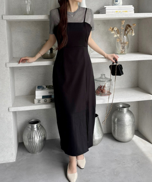 Ada. ワンピース 美シルエットでキマる。 ロング スリット キャミ