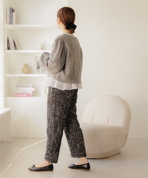 flower パンツ フラッフィツイードパンツ レディース : ZOZOTOWN Yahoo