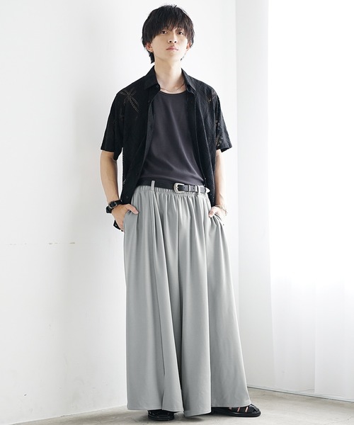 MinoriTY（マイノリティ） スラックス 「MinoriTY」梨地素材タック
