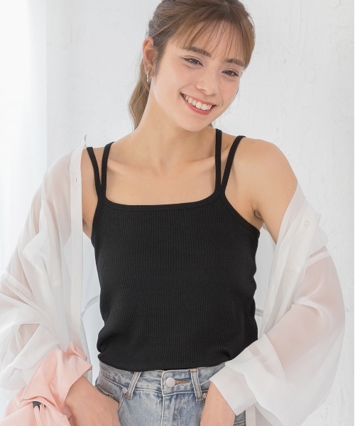 ad thie（アドティエ） キャミソール ダブルストラップ バッククロス