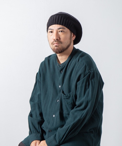 RACAL（ラカル） ニット帽 ニットキャップ Stripe Knit Tam Beret