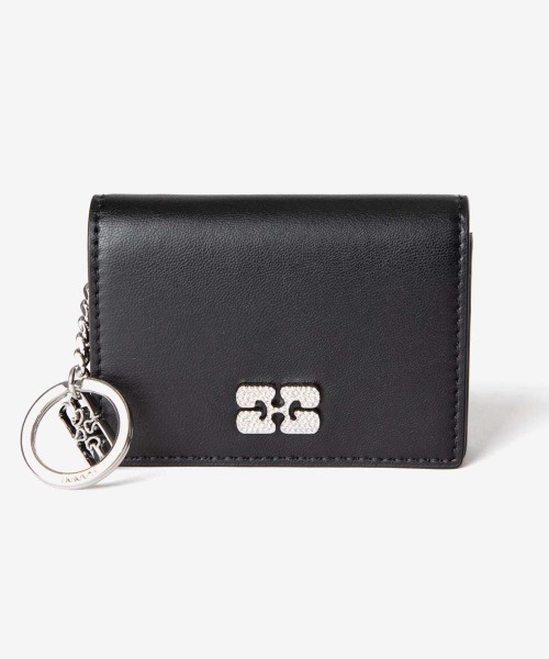 GANNI（ガニー） カードケース GANNI Bou Flap Card Holder Strass