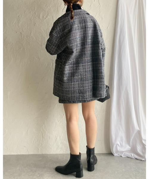 She's Closet ジャケット テーラードジャケット グレンチェック柄