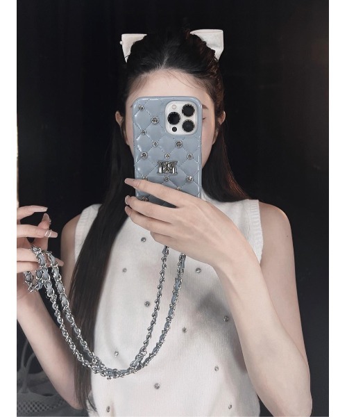 Darich（ダーリッチ） スマホケース キルティングビジューiPhoneケース
