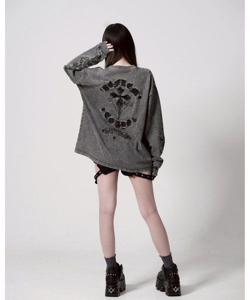 REFLEM（レフレム） tシャツ 「REFLEM/レフレム」クロス刺繍L/S Tee