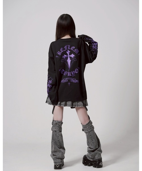 REFLEM（レフレム） tシャツ 「REFLEM/レフレム」クロス刺繍L/S Tee