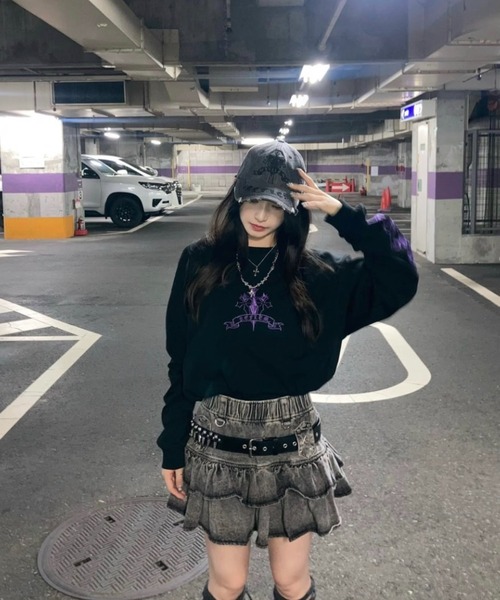 REFLEM（レフレム） tシャツ 「REFLEM/レフレム」クロス刺繍L/S Tee