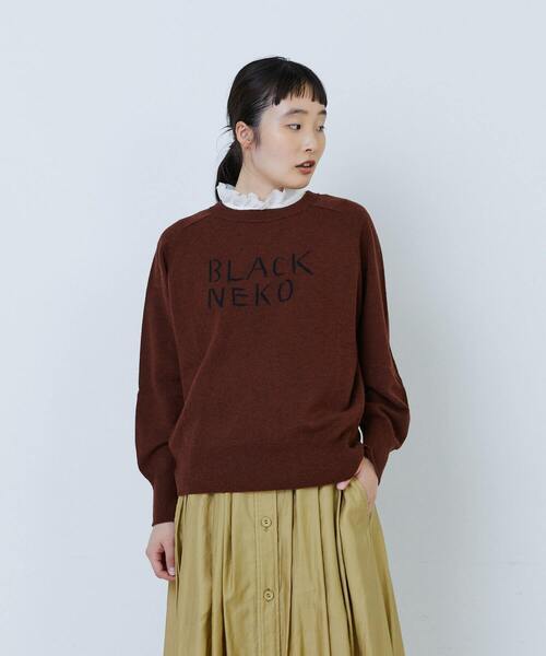 LOISIR ニット セーター インターシャニットプルオーバー レディース