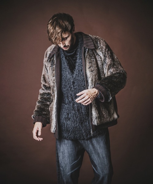 NO ID.（ノーアイディー） ブルゾン アウター 「NO ID.」Fake Fur Knit
