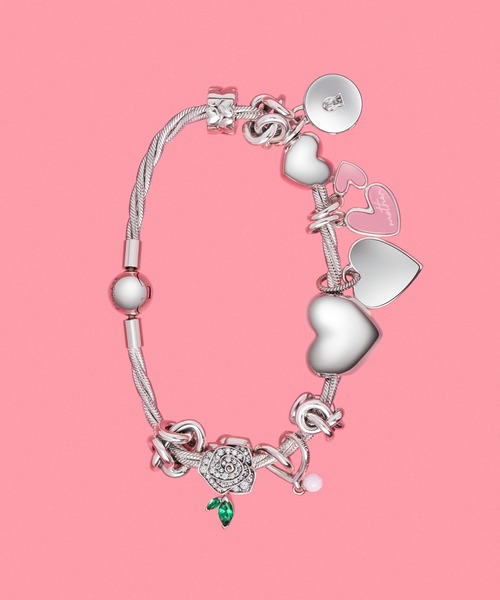 PANDORA（パンドラ） チャーム ハート パターン クリップ チャーム