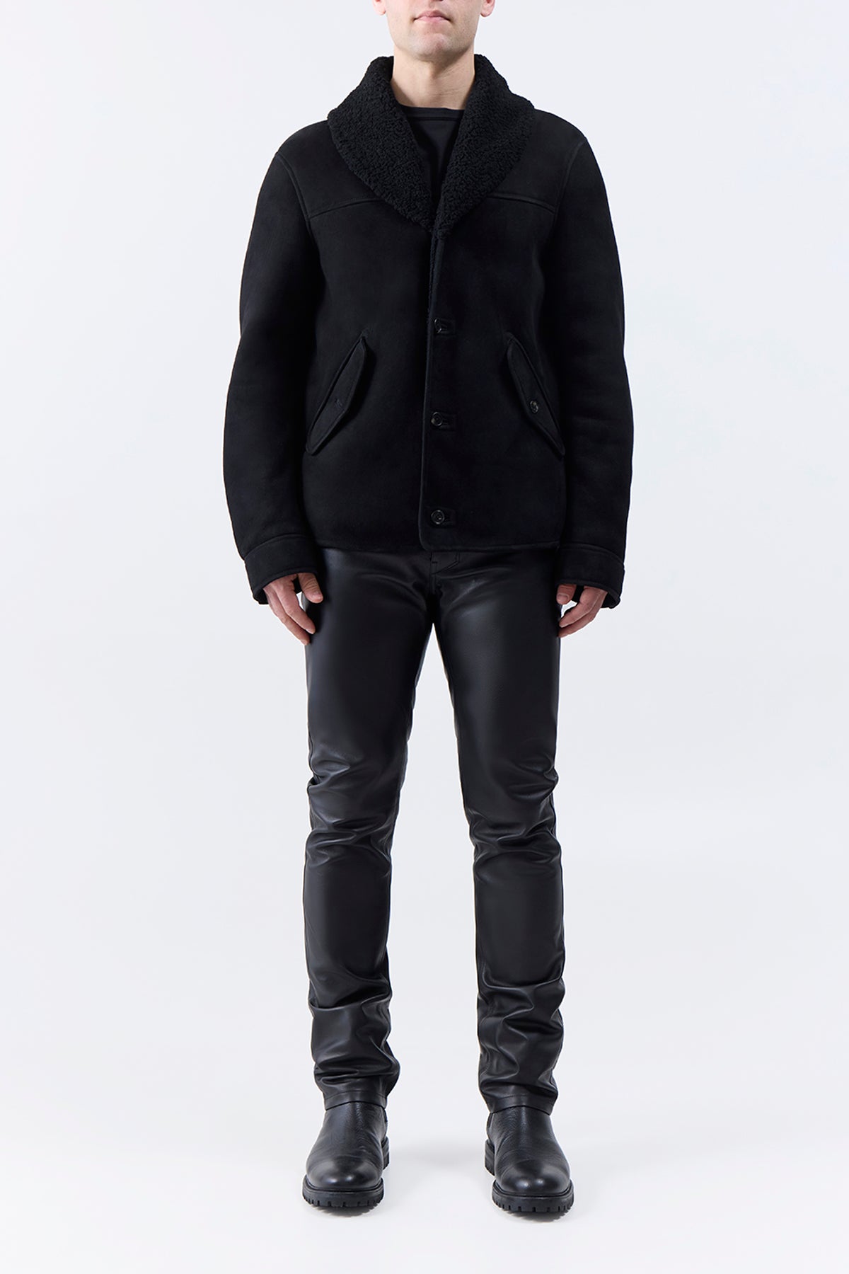 Pilot Jacket in Black Shearling – Gabriela Hearst