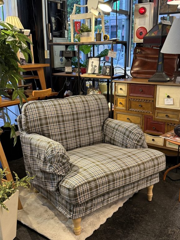 IKEA イケア STOCKSUND ストックスンド チェック柄 パーソナルソファ 1