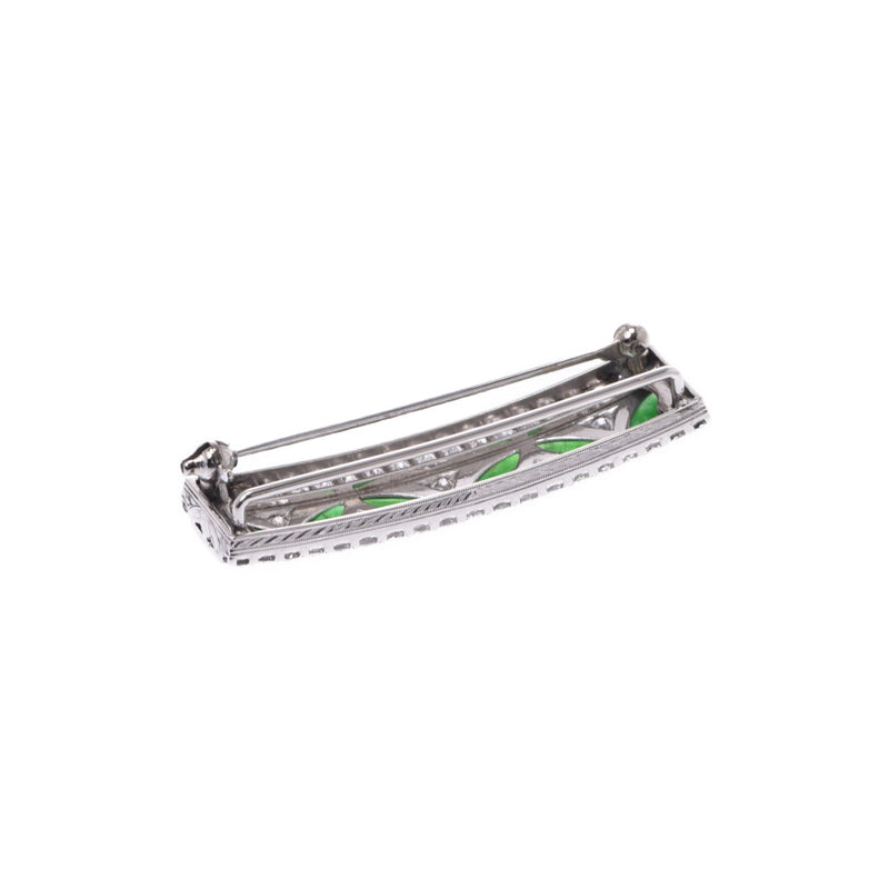 翡翠 ダイヤ 帯留め レディース Pt900プラチナ ブローチ 中古 – 銀蔵