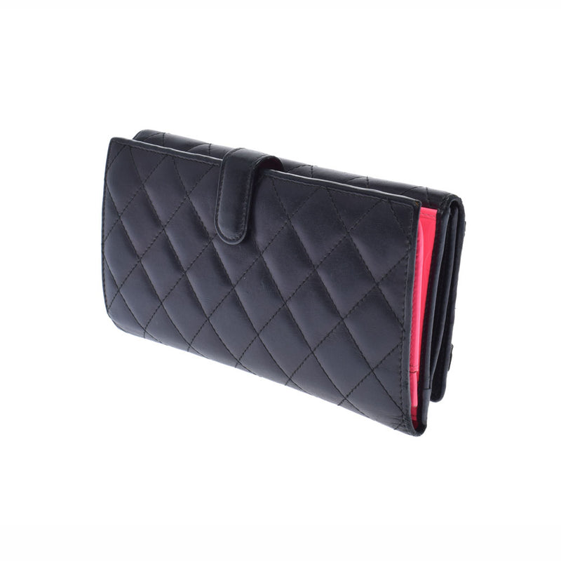 シャネル三つ折り 14132 黒/黒 レディース 長財布 CHANEL 中古 – 銀蔵