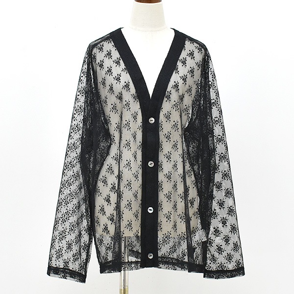 26SS】Needles ニードルズ フローラル ラッセルレース Vネック
