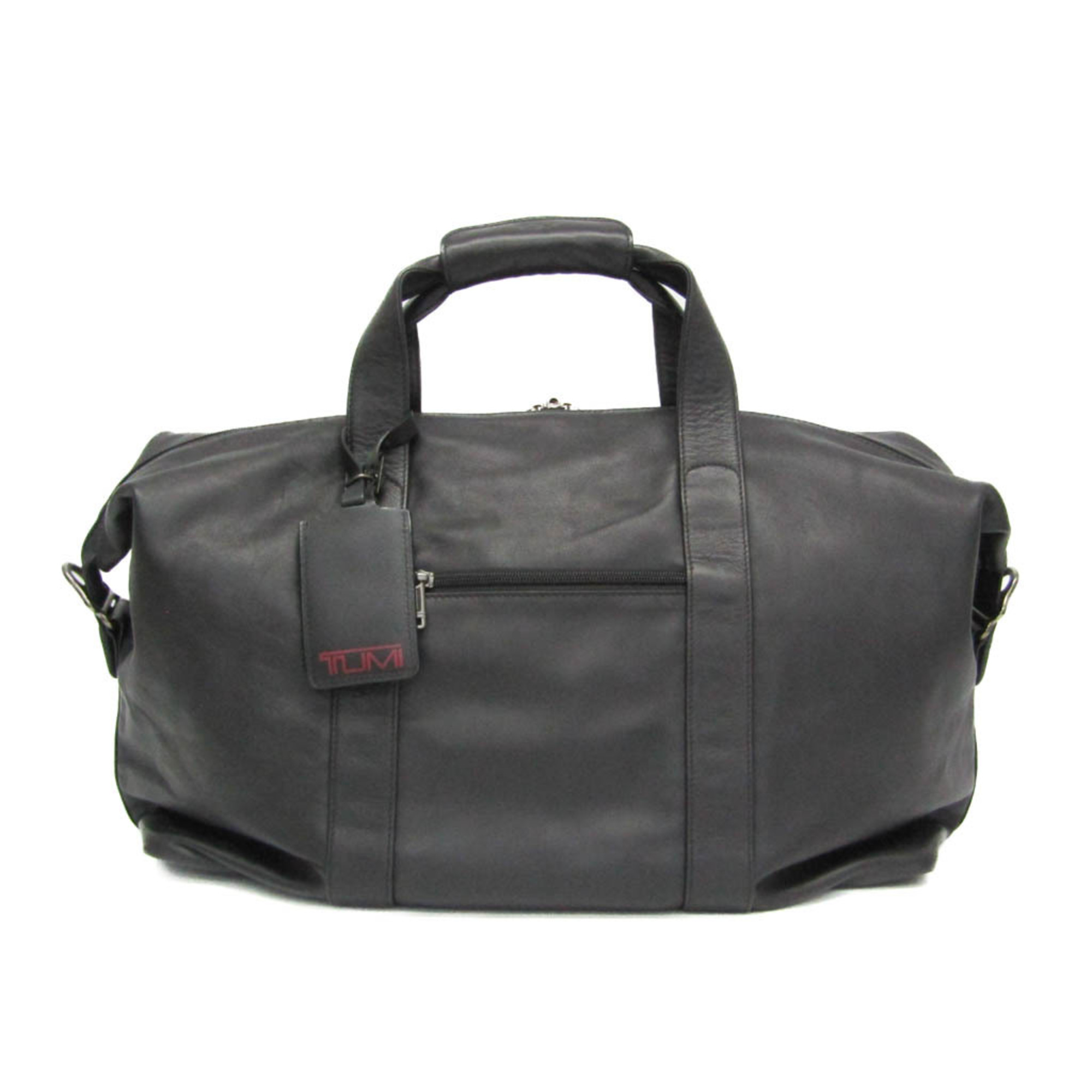 TUMI ブラック ボストンバッグ TUMI レザー ボストンバッグ 黒 トゥミ