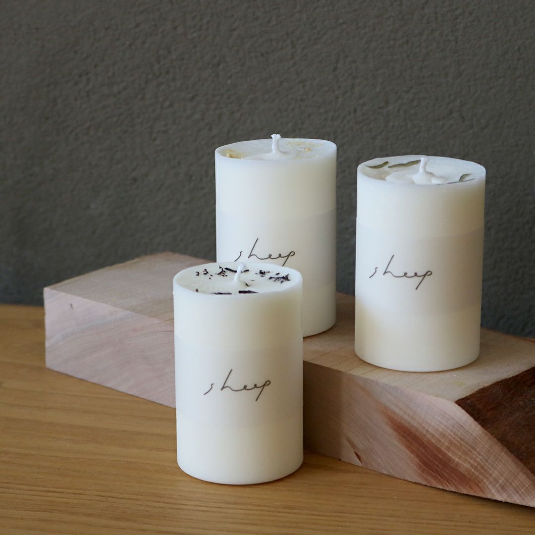 SOY CANDLE｜ソイキャンドル・ガラスドーム｜sheep［シープ］- graf