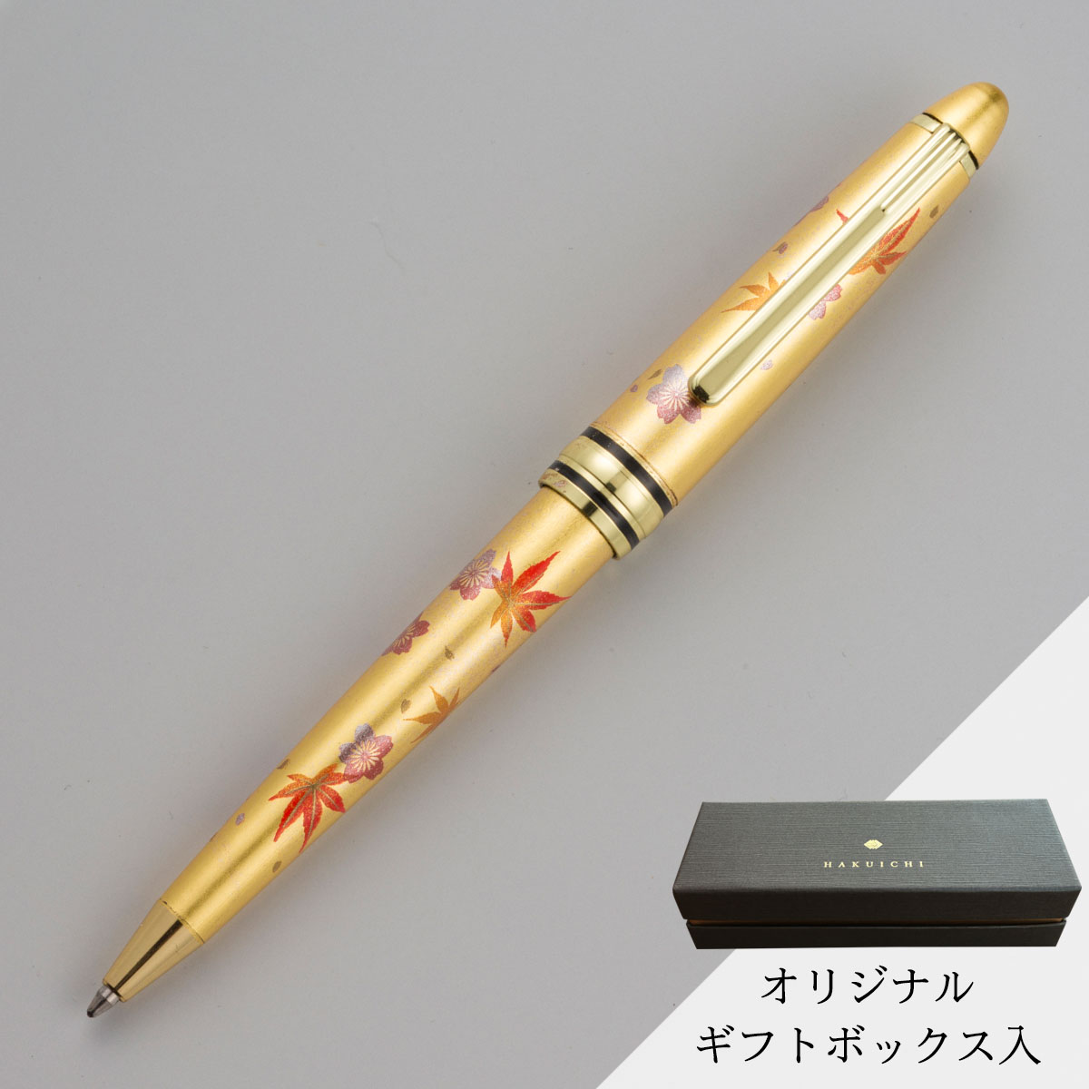 箔一 hakuichi 金箔 金沢箔 金沢 工芸品 蒔絵ボールペン 春秋流し(金)