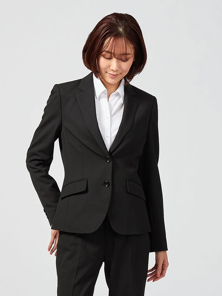 ウォッシャブル】レディスジャケット S＆M Knightsbridge ブラック