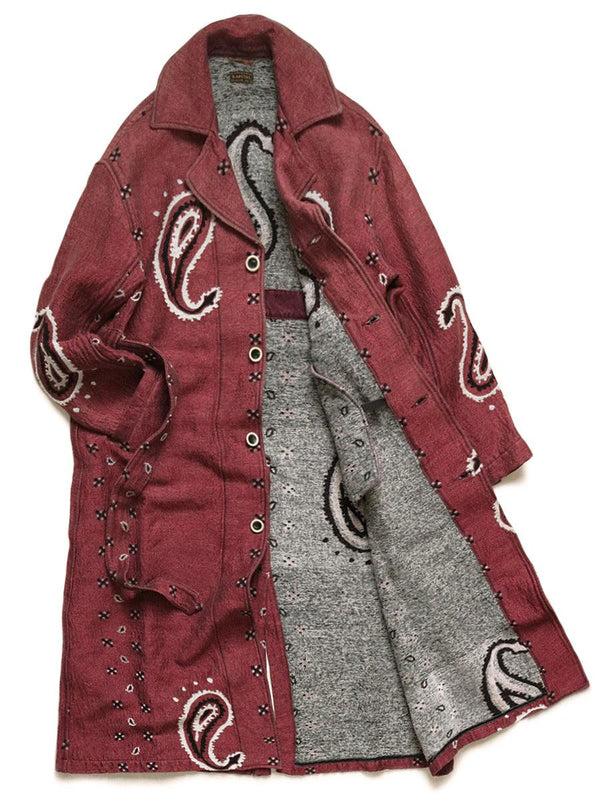 Kapital Rug paisley pattern linen wool dragging coat jacket – HARUYAMA