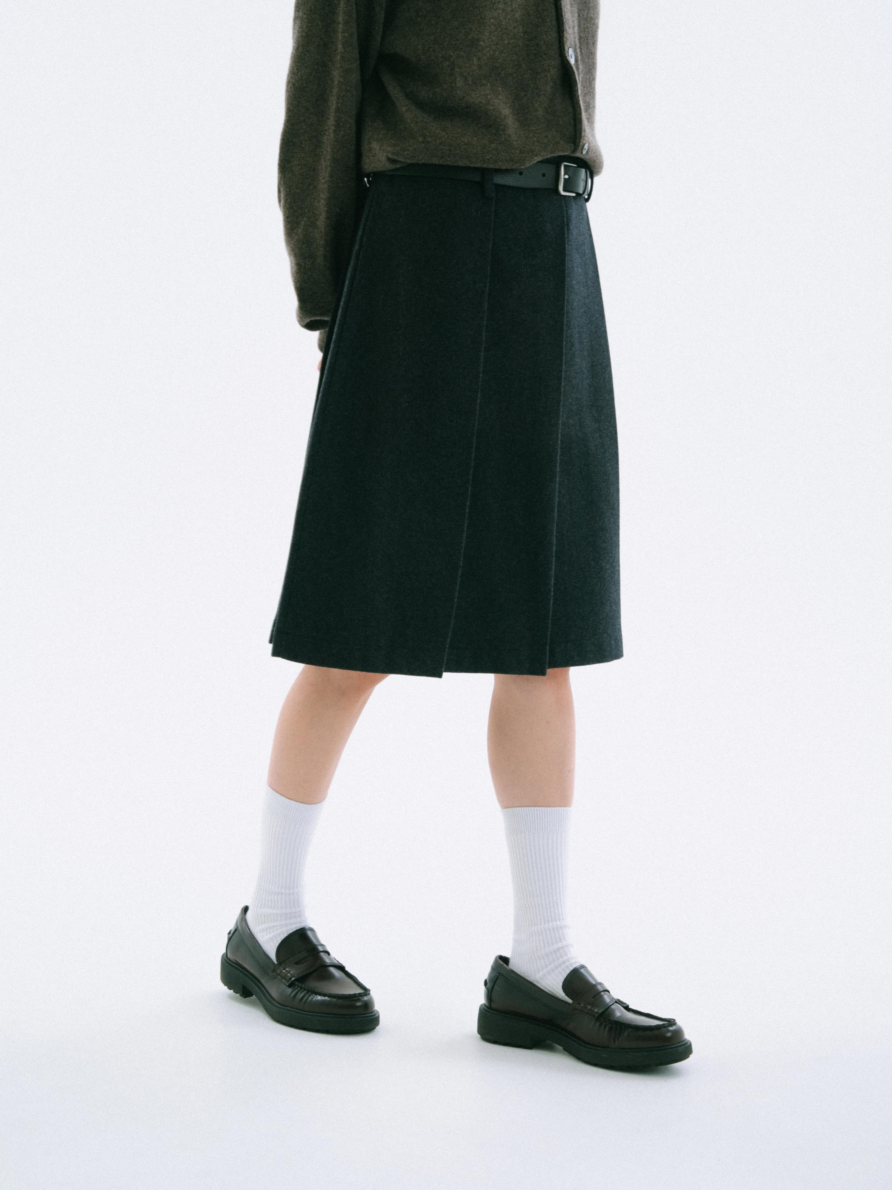 MUSINSA公式 | Havehad ウィメンズウールブレンドプリーツスカート