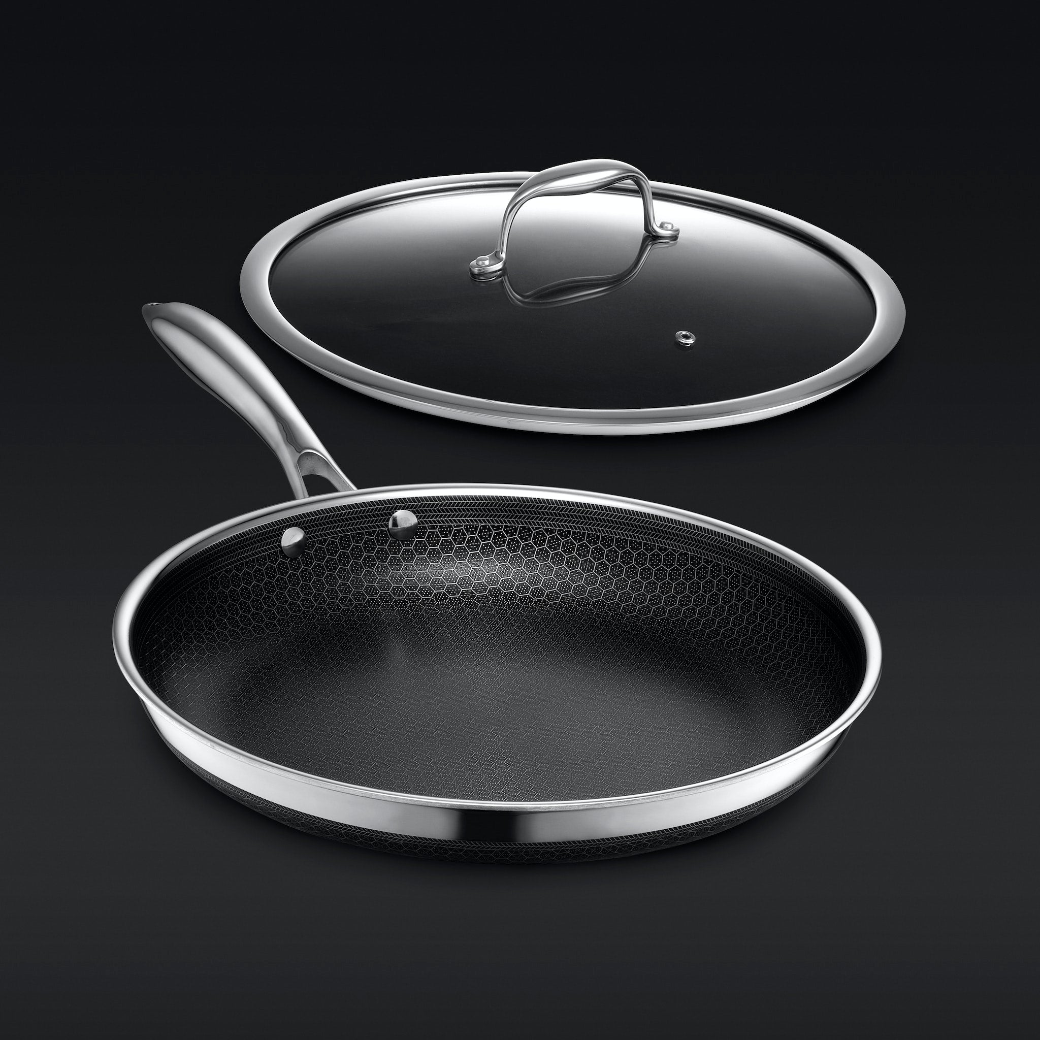 30 cm HexClad Hybrid Pan with Lid – ヘックスクラッド