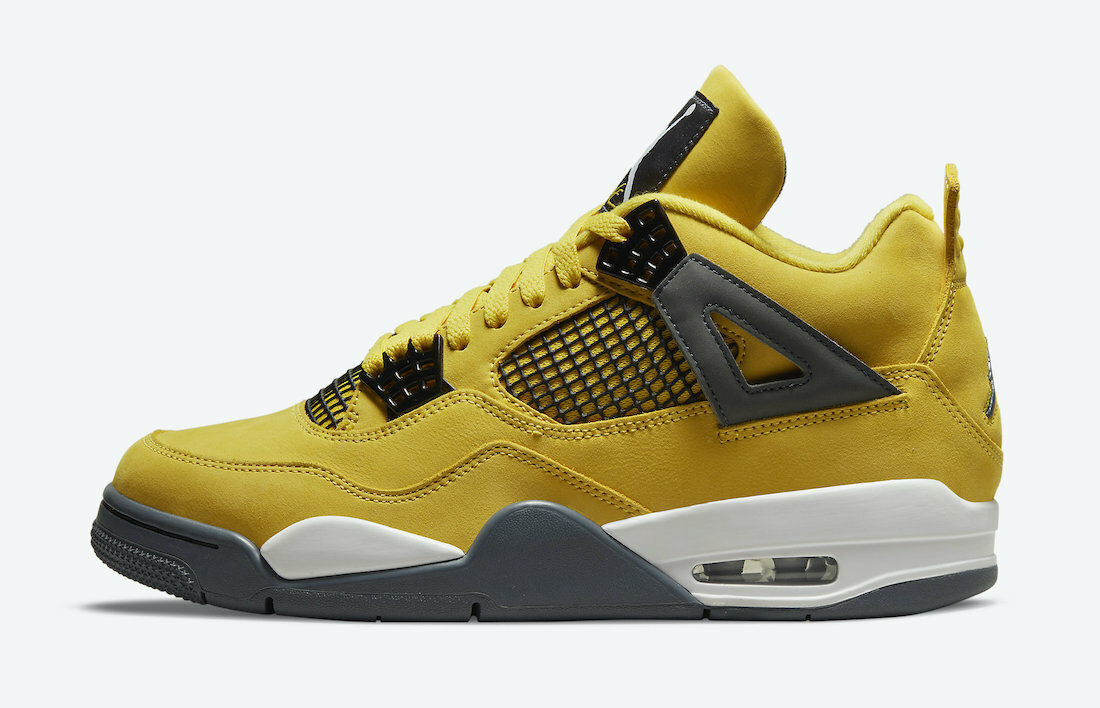 Nike Air Jordan Retro 4 Lightning Tour Yellow White Dark Grey