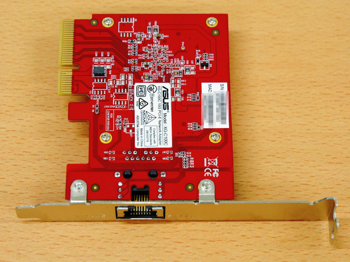 10Gbps対応のネットワークカード「ASUS 10Gネットワ​​ークアダプタ PCI