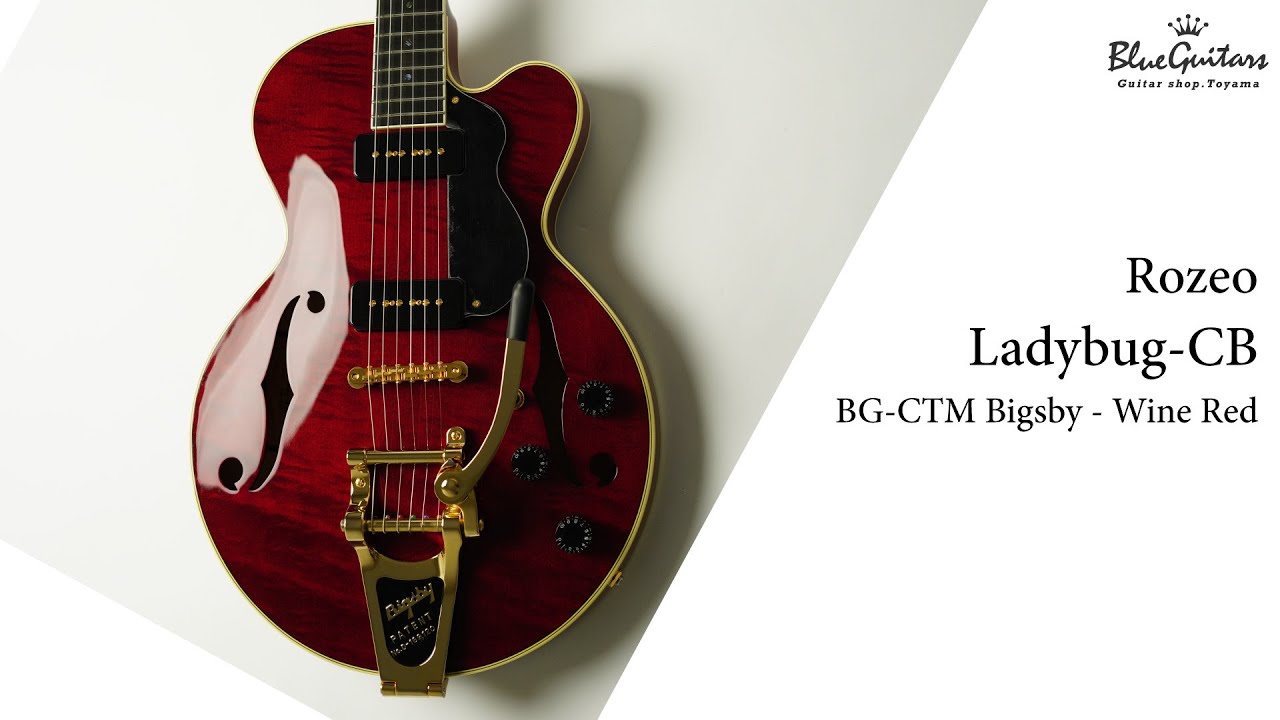 Blue Guitars - Rozeo / Ladybug-CB BG-CTM Bigsby - Wine Red