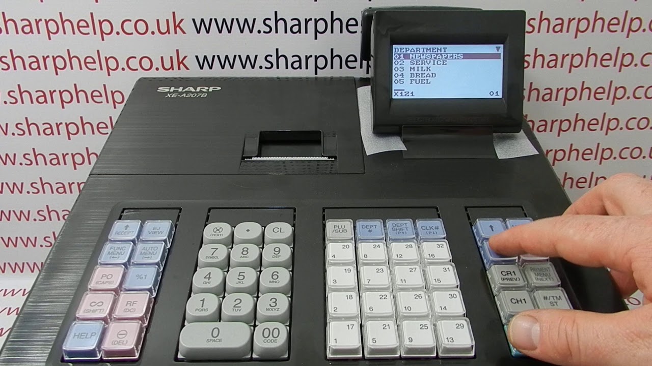 Sharp XE-A207 Reading X & Z Reports - YouTube