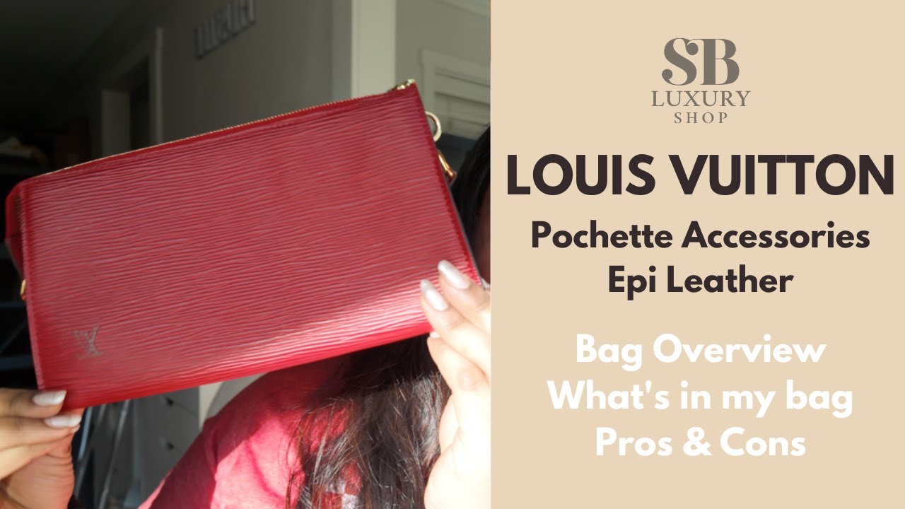 Louis Vuitton Epi Leather Pochette Accessories in Red – Full