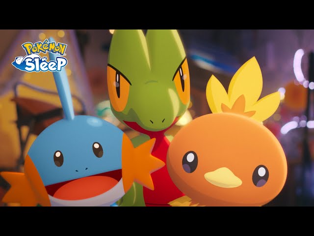 公式】『Pokémon Sleep』もうすぐ2周年！キモリ・アチャモ・ミズゴロウ