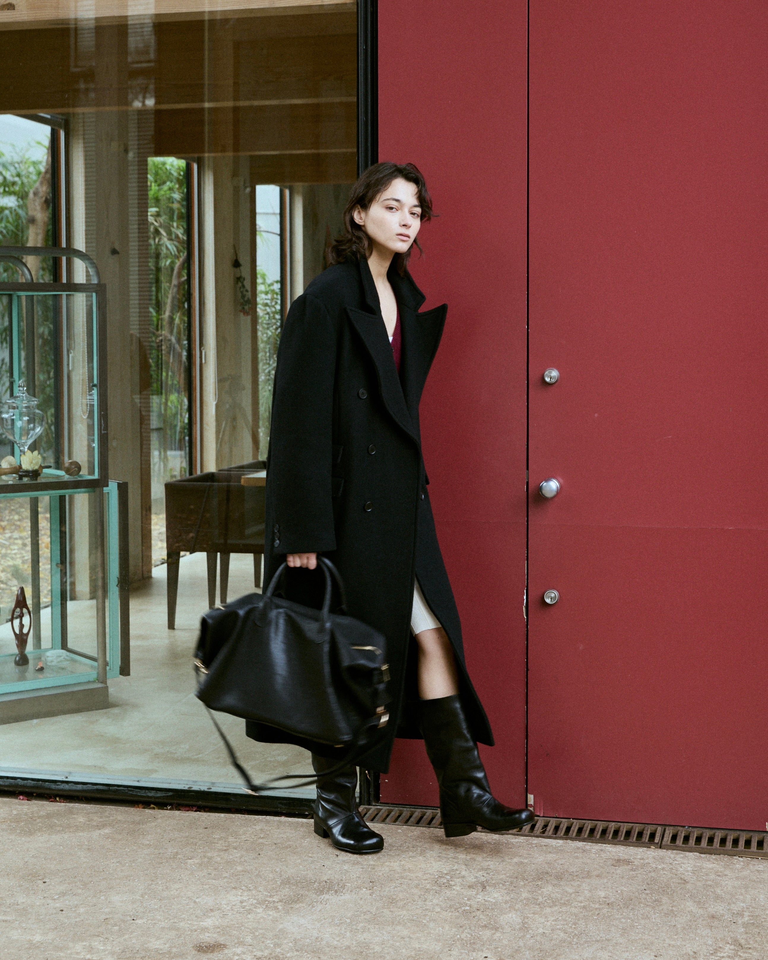 Double-Breasted Maxi Wool Coat – ILEAN