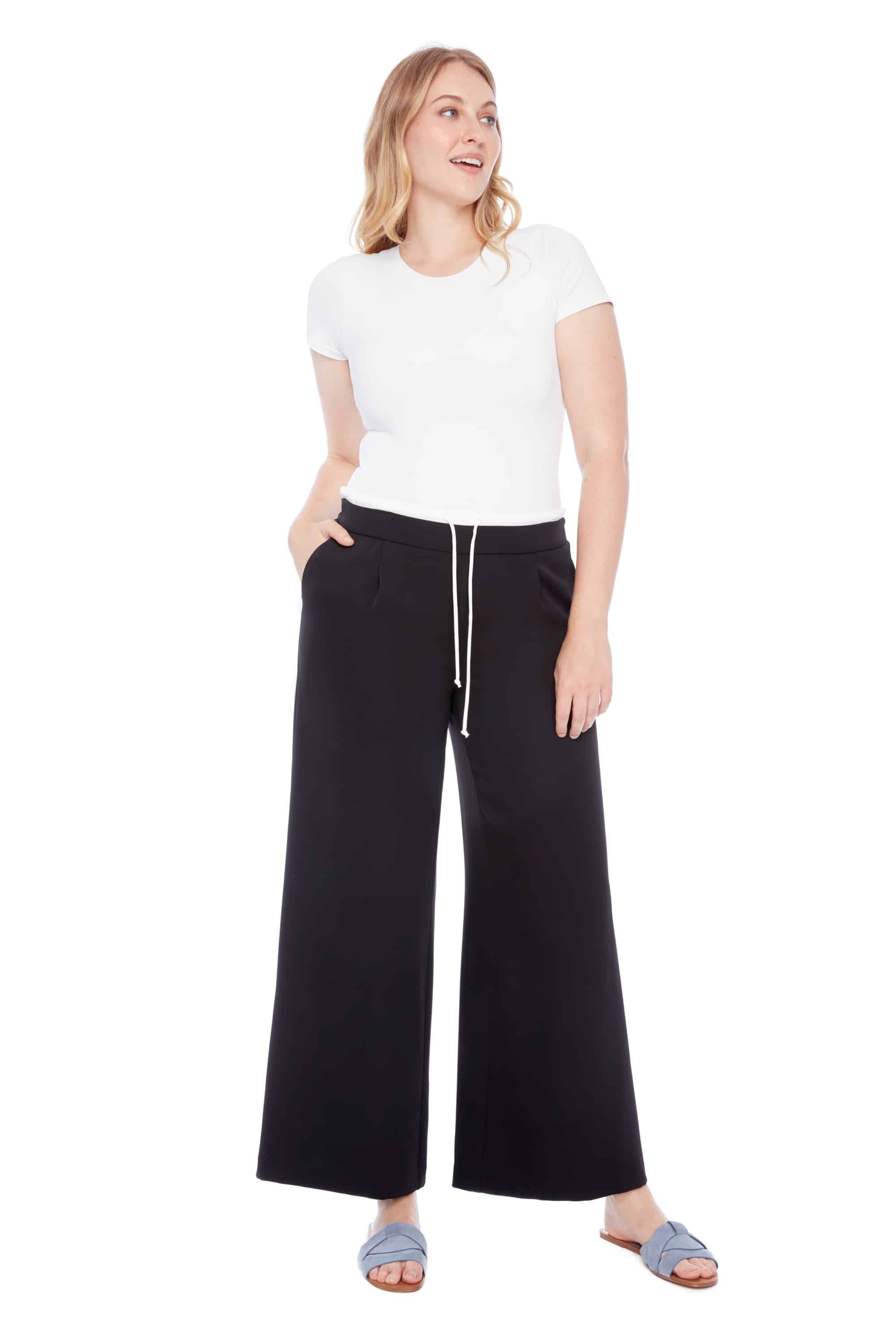 FIONA SOLID VEGAN SILK WIDE-LEG PANT - I love Tyler Madison