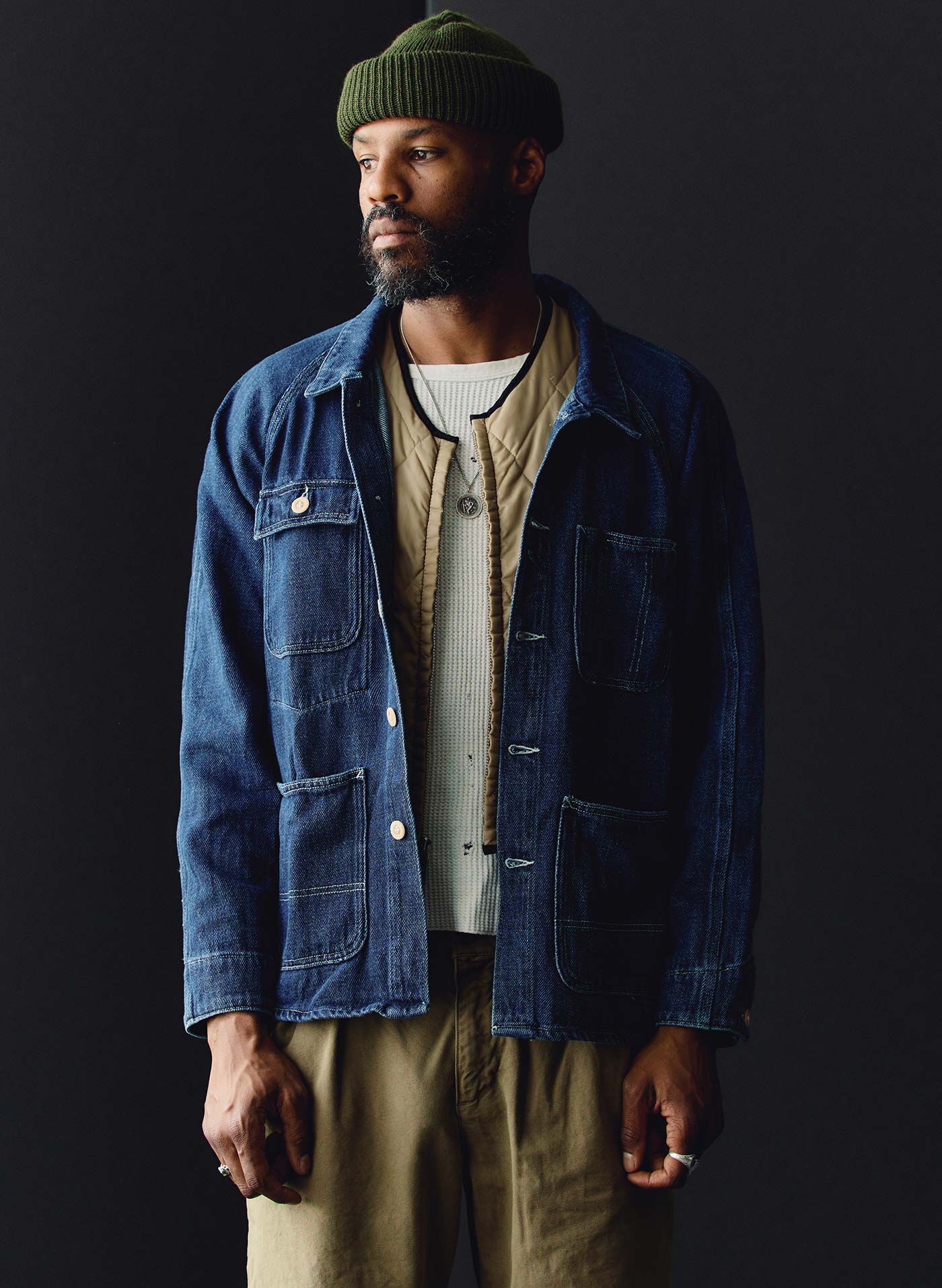 mill valley raglan jacket in indigo – imogene + willie