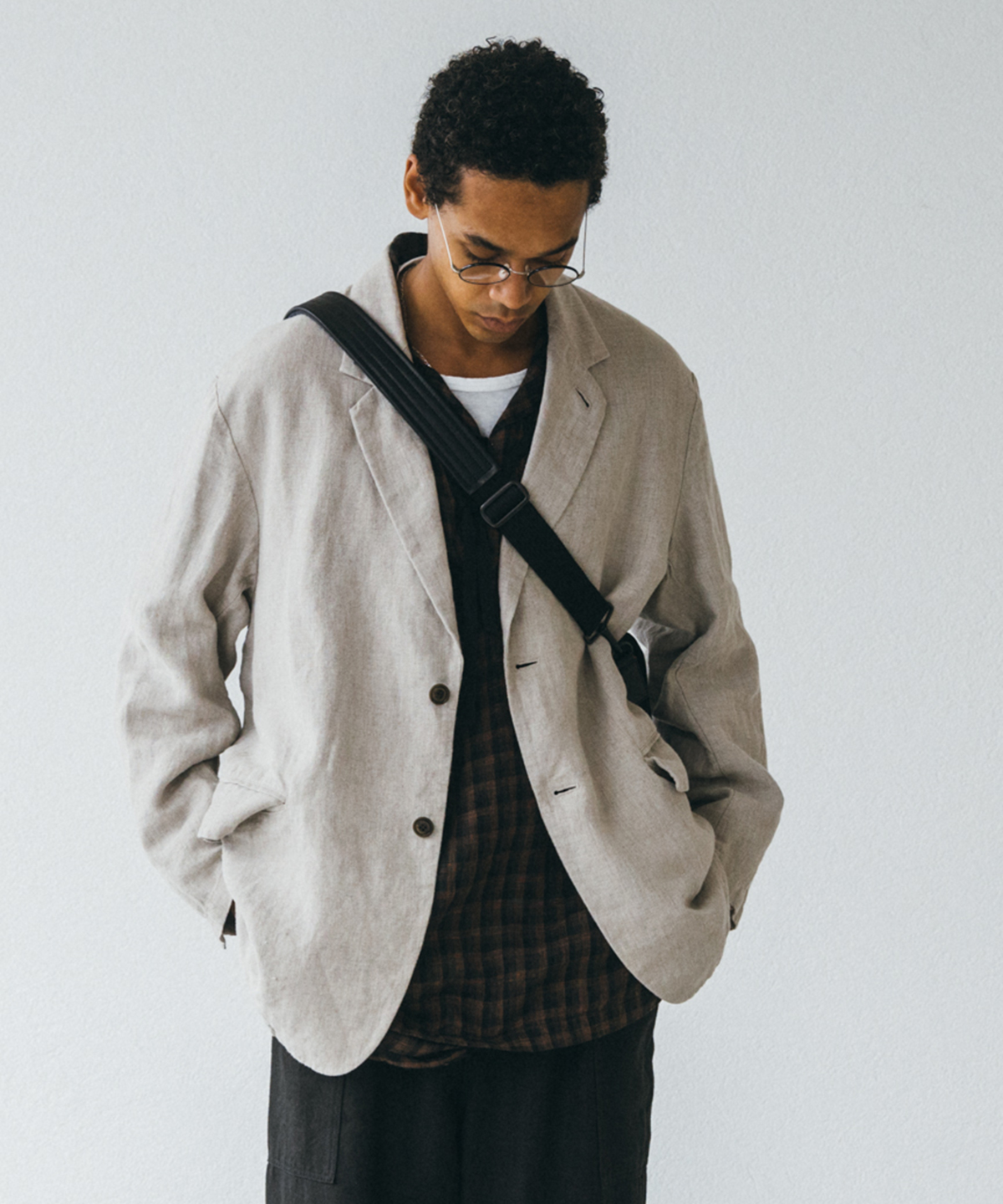 ブラックリネンキャンバス ジャケット｜nest Robe / CONFECT ONLINE SHOP