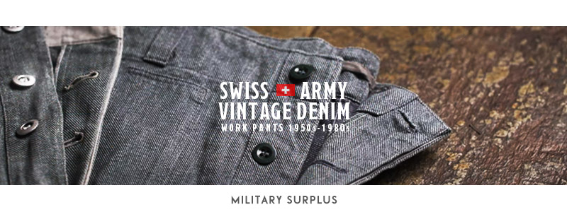 60sVINTAGEスイス軍swissarmyデニムワークパンツ前期ジーンズ MILITARY（ミリタリー） 実物 USED スイス軍 1950年代 前期型