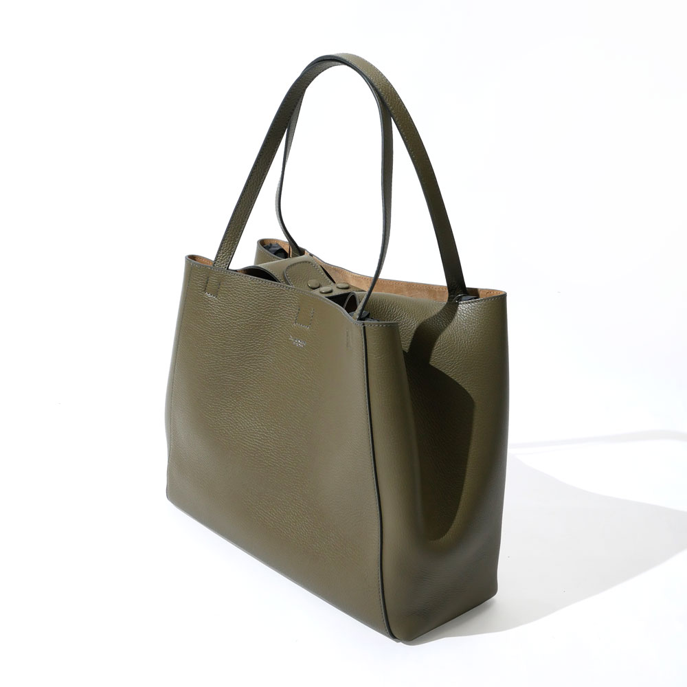 土日限定】Daniel & Bob☆レザー トートバッグ(カーキ × 茶
