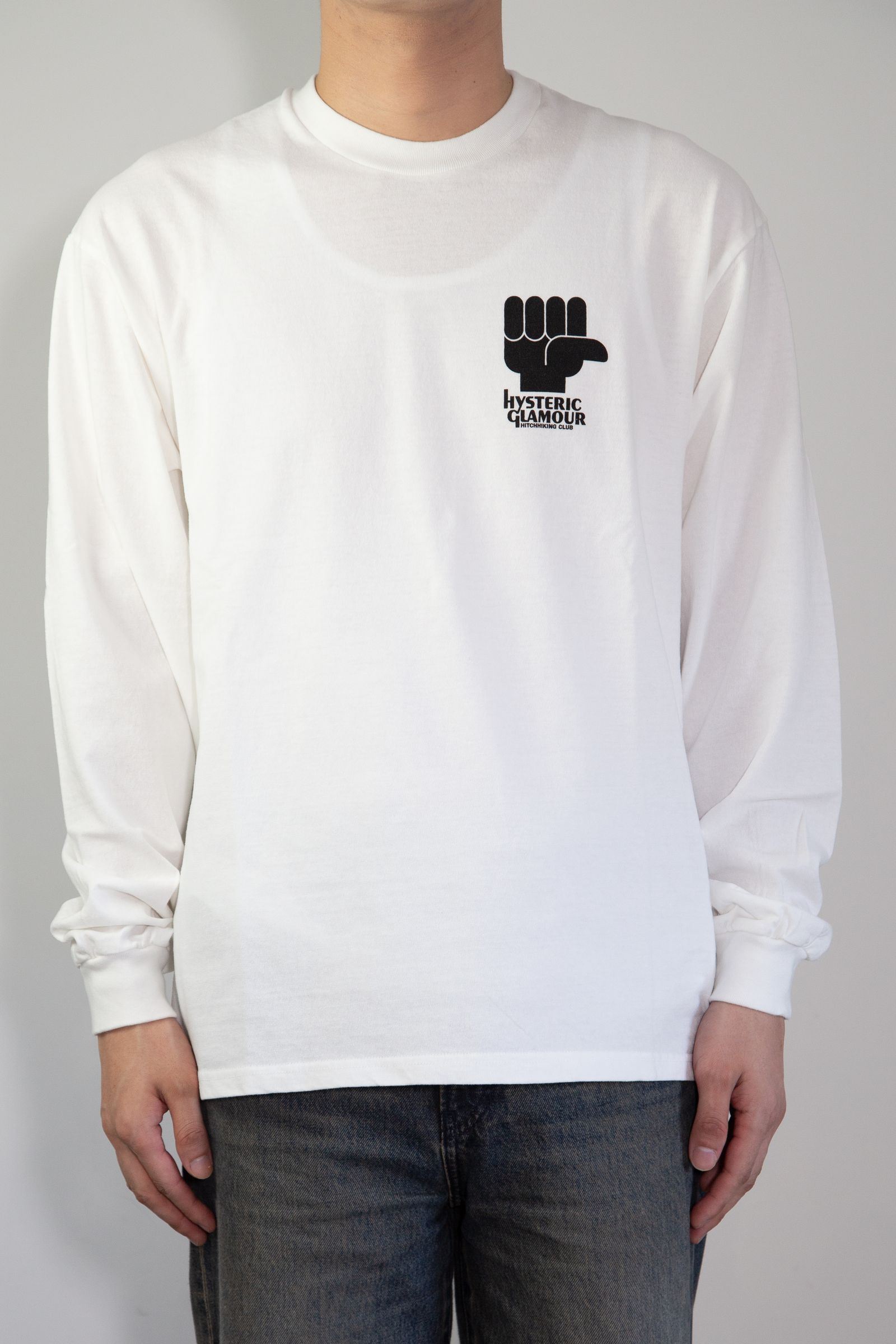 HYSTERIC GLAMOUR - HYS HITCHHIKING CLUB Tシャツ / ホワイト | Tempt