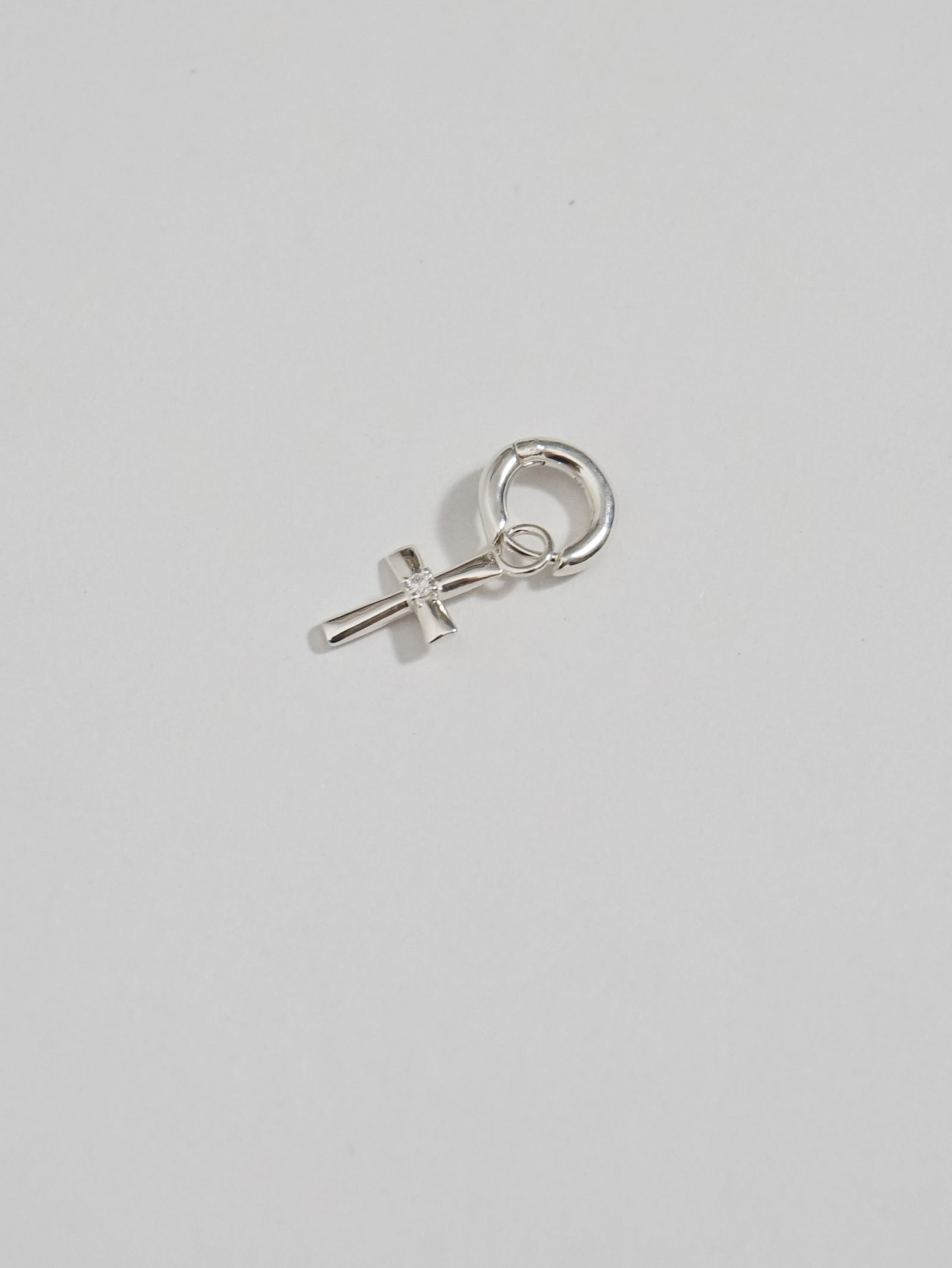 SHRINE - 【片耳用】 クロスフープピアス - CROSS HOOP - SILVER
