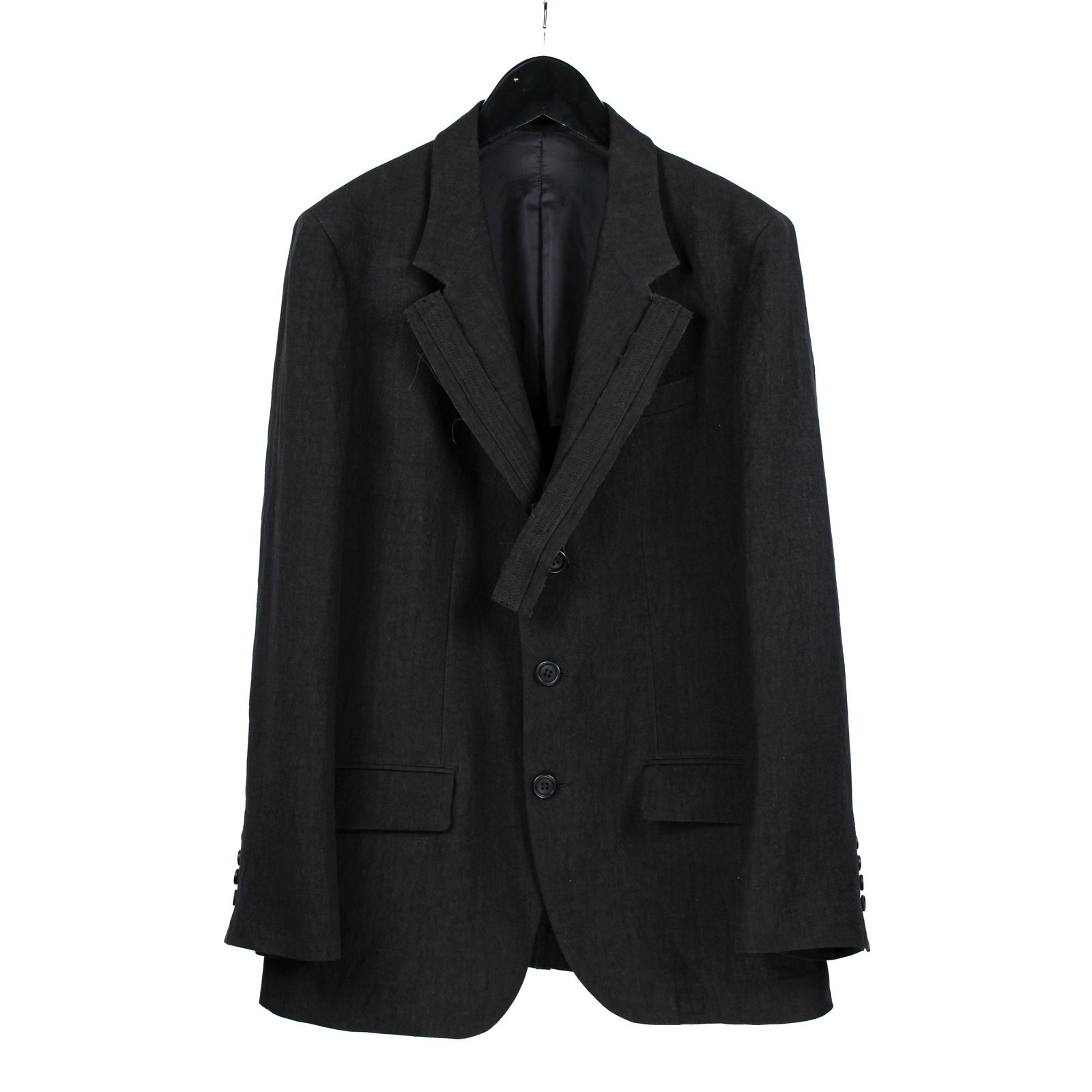 yohji yamamoto - Y's for men | 飾り布3BJKT / 3つ釦リネンジャケット