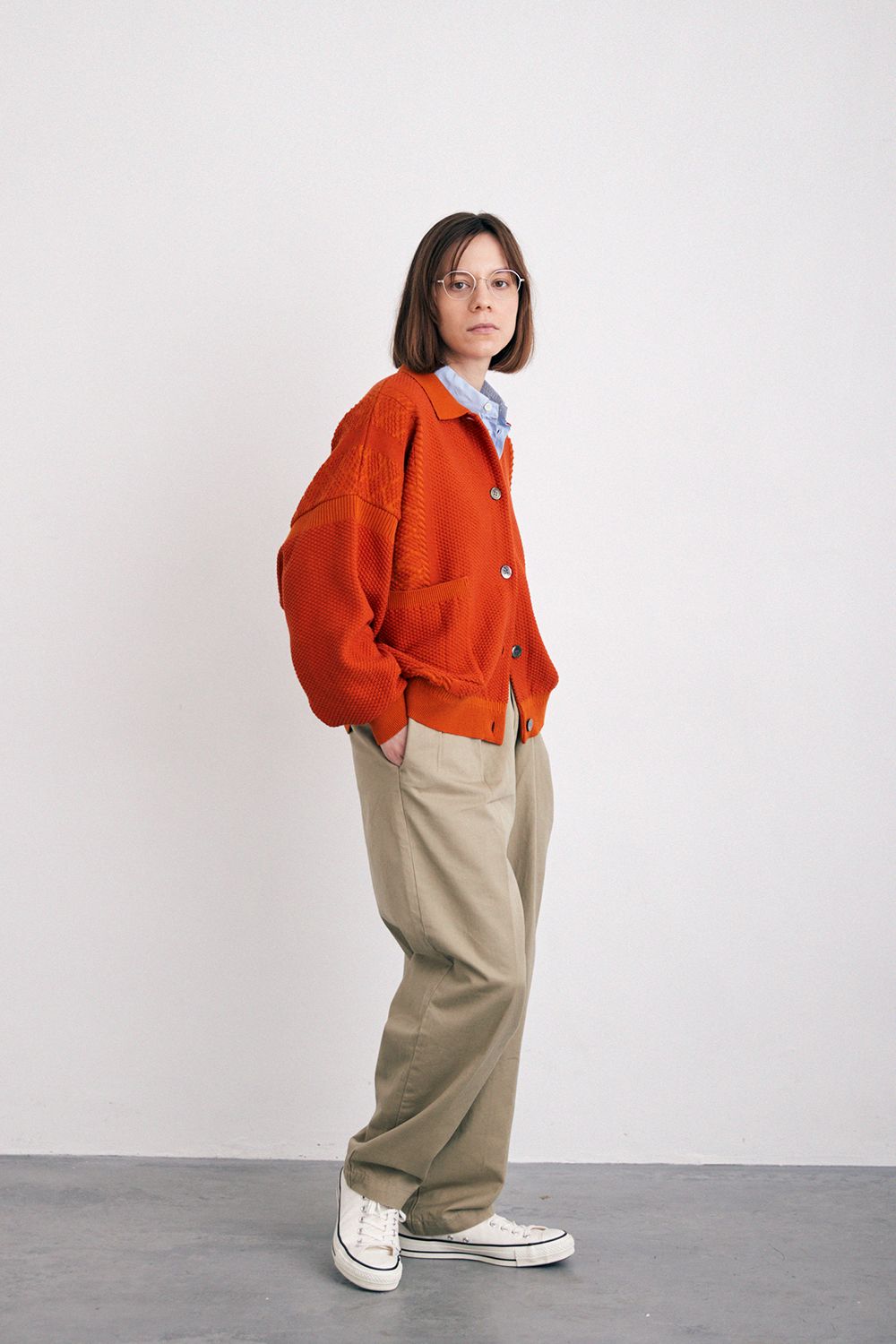 YASHIKI - 【ラスト1点】【24SS】Nanohana Collar Cardigan(KELLY