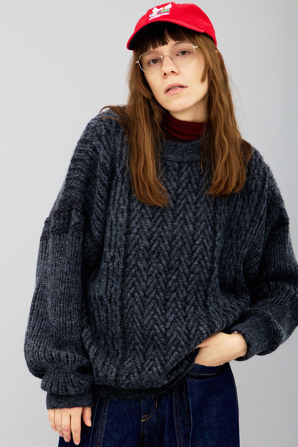 YASHIKI - 【25AW】Sekkei Mohair Knit(BLACK) | Salty