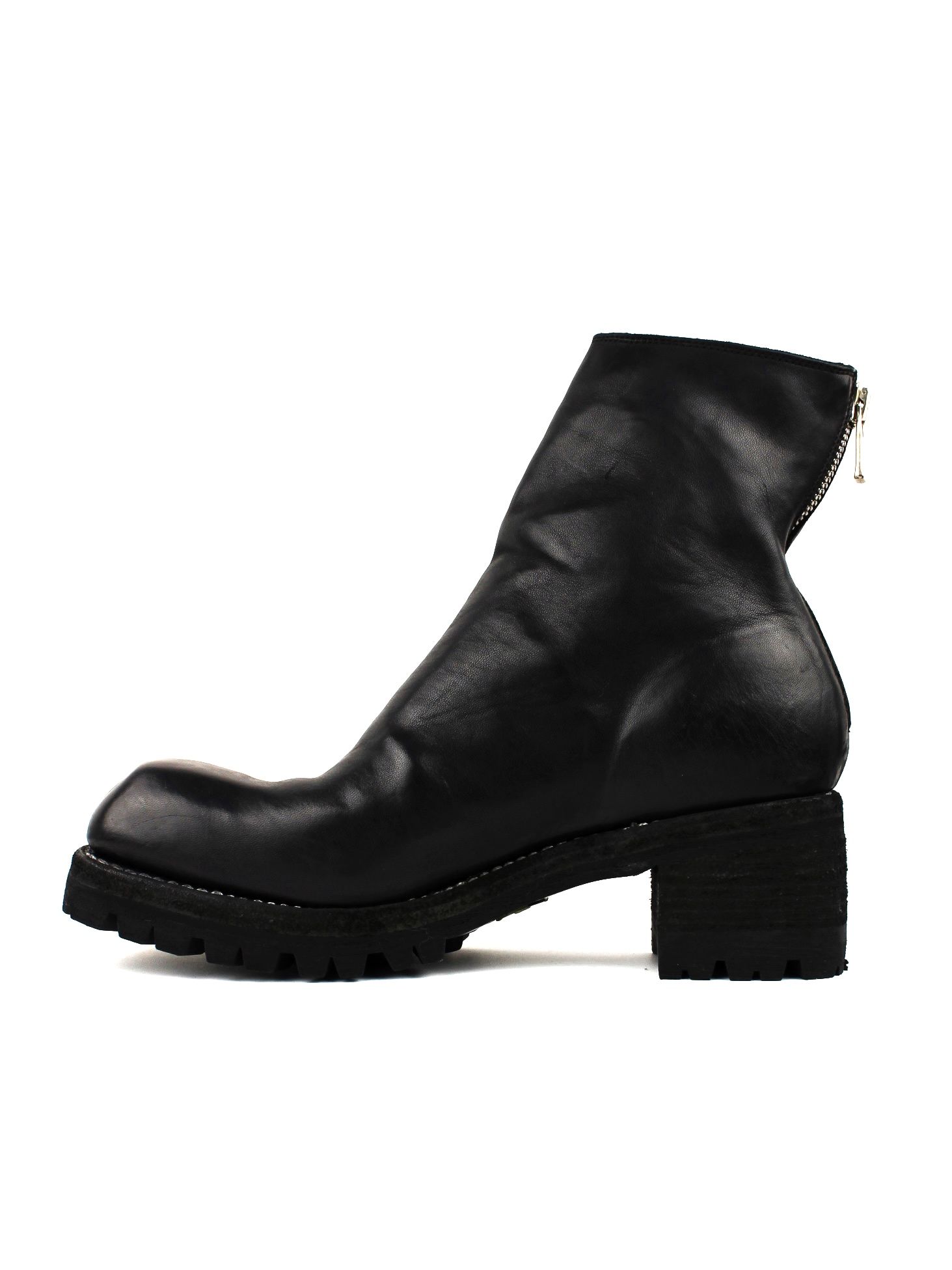GUIDI - 【9086V】馬革 バックジップ ラバーソール ホースレザー