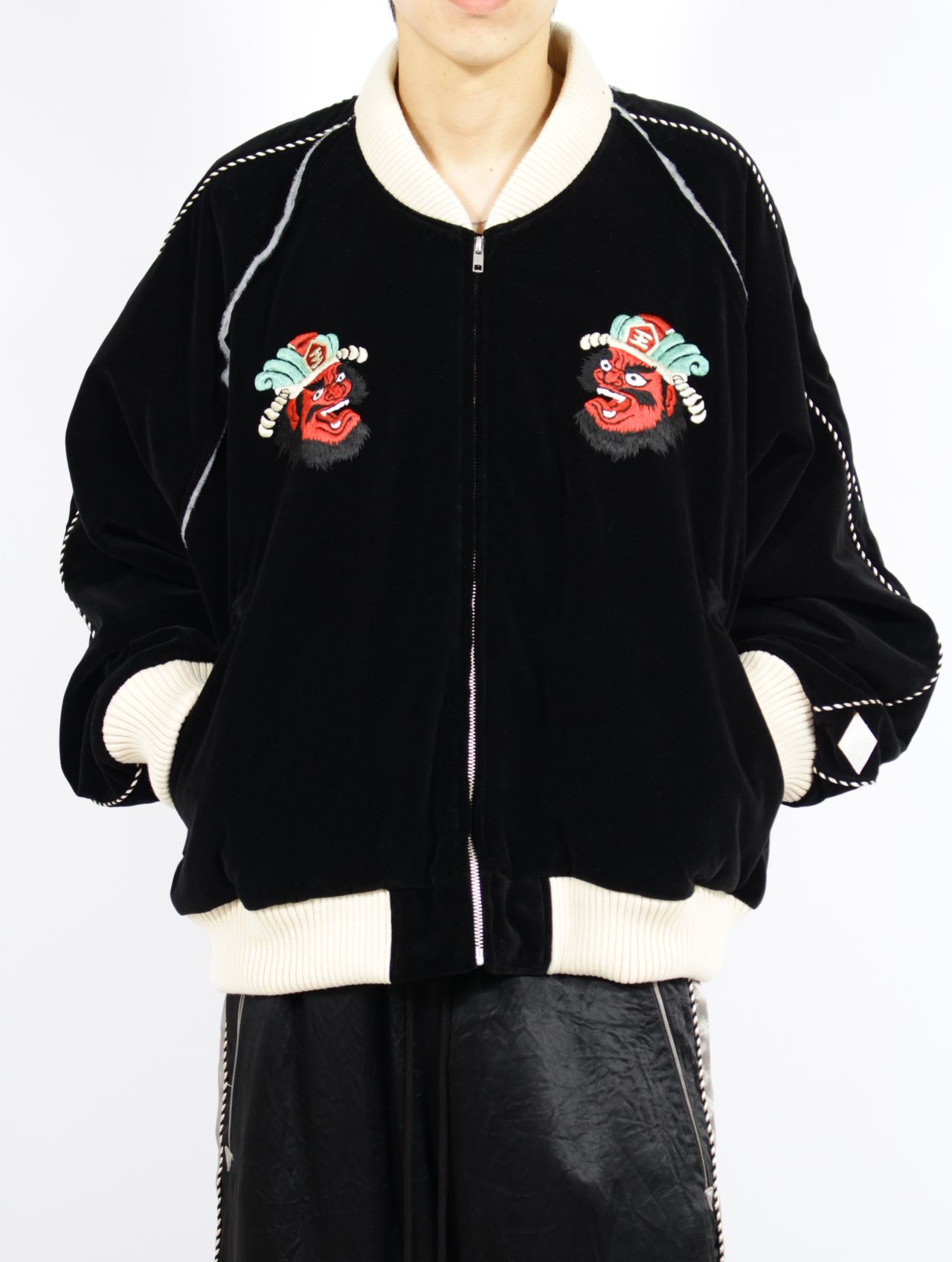 極美品 希少XL 近年 LARDINI エンボスニット テーラードジャケット 黒